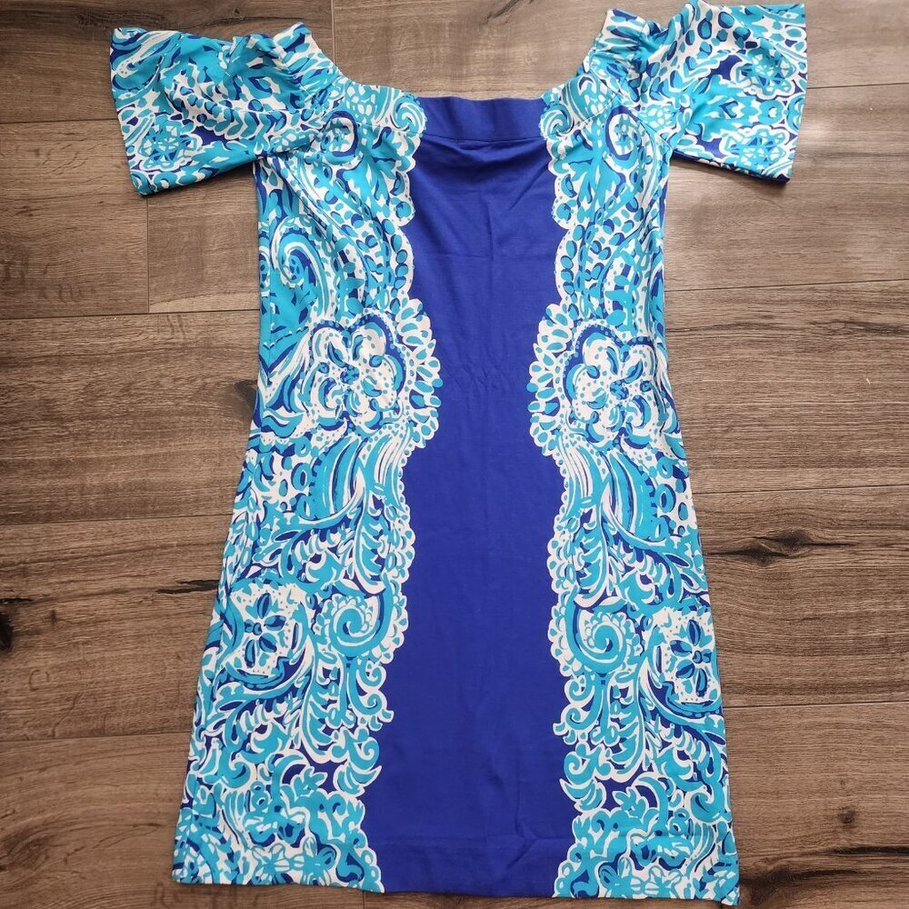 Lilly Pulitzer Dress Womens XS Off Shoulder Stretch Floral 24367